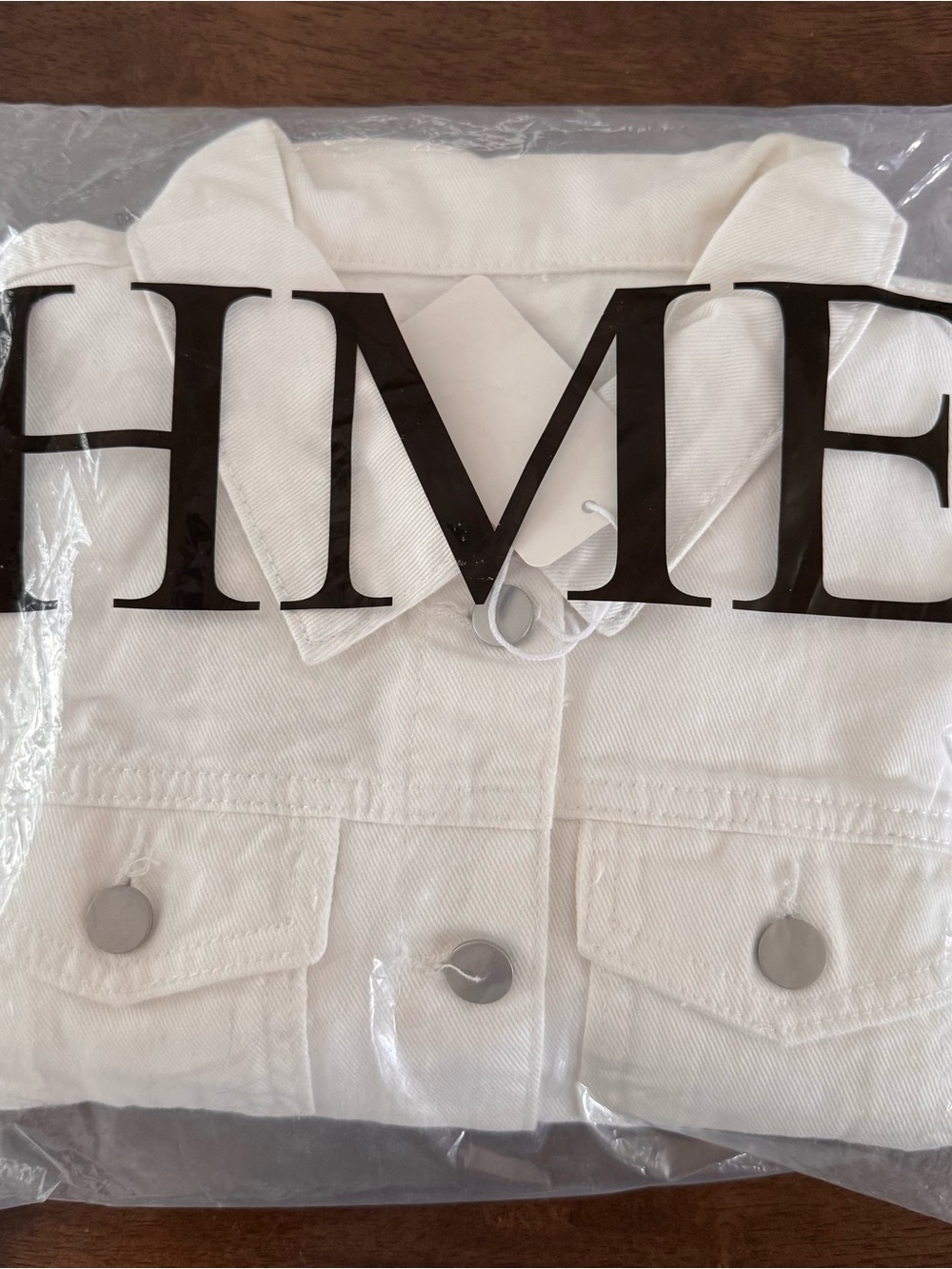 Cropped Cream Denim Jacket - Women's Lightweight Jean Jacket - Picture 6 of 6